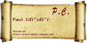Paul Cézár névjegykártya